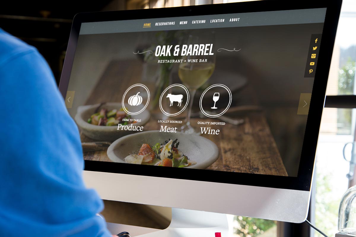 web design services for a restaurant in Texas