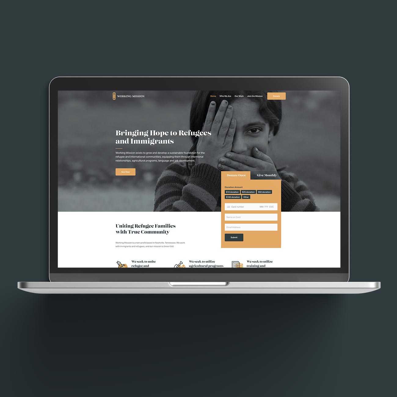 Web development and branding for Working Mission out of Nashville